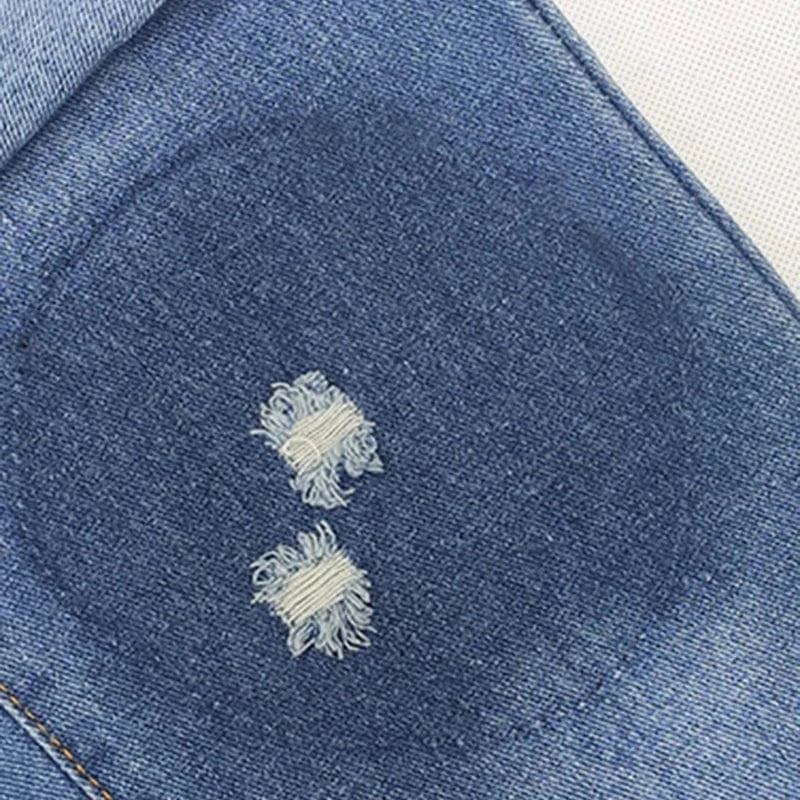 CHICEVER Fashion Patchwork Button High Waist High Quality Denim Trousers Wholesale Women Jeans