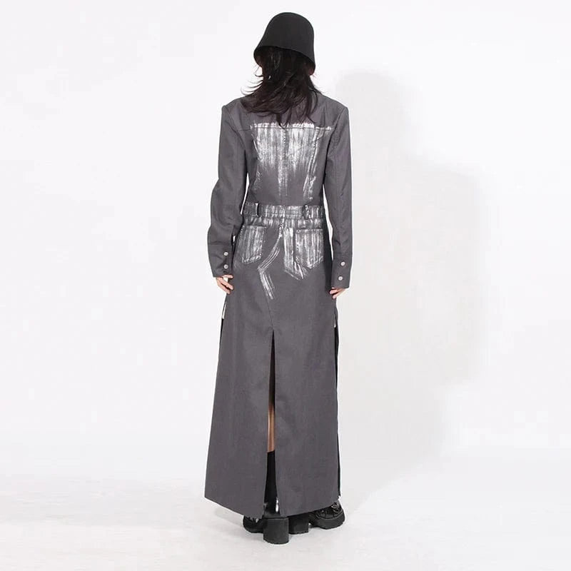 CHICEVER Fashionable High Waist Lapel Long Sleeve Single Breasted Winter Women Jacket 2023