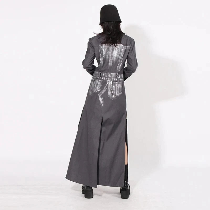 CHICEVER Fashionable High Waist Lapel Long Sleeve Single Breasted Winter Women Jacket 2023