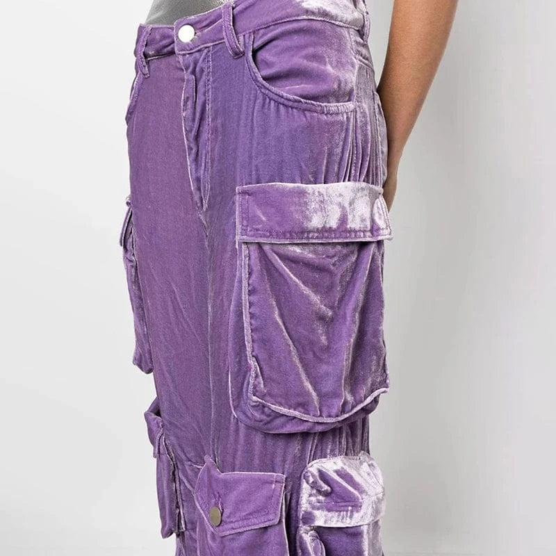 CHICEVER Fashionable High Waist Spliced Button 2023 Winter Casual Pants For Women