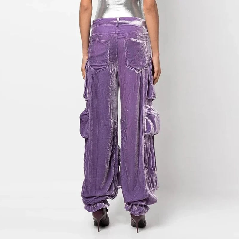 CHICEVER Fashionable High Waist Spliced Button 2023 Winter Casual Pants For Women