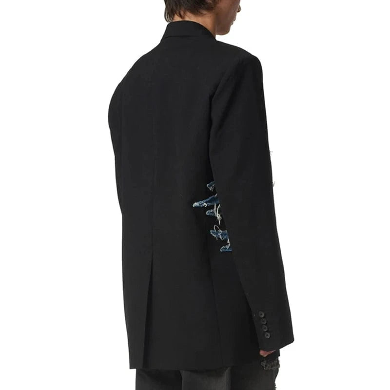 CHICEVER High Quality Notched Collar Long Sleeve Single Breasted Blazer Jacket For Women