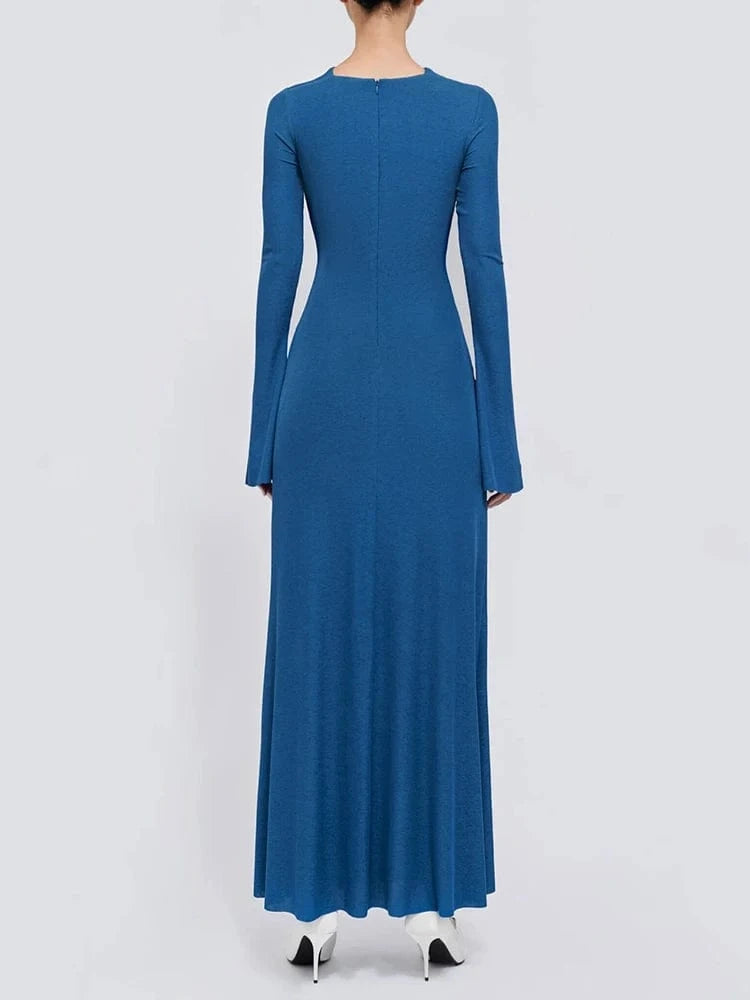 CHICEVER High Waist Minimalist Slimming Lady Dresses Elegant Casual Long Dress For Women