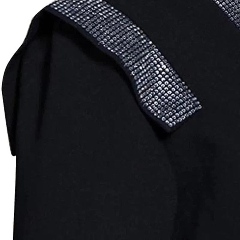 CHICEVER Patchwork Diamond Notched Collar Long Sleeve Blazer Jackets For Women 2023