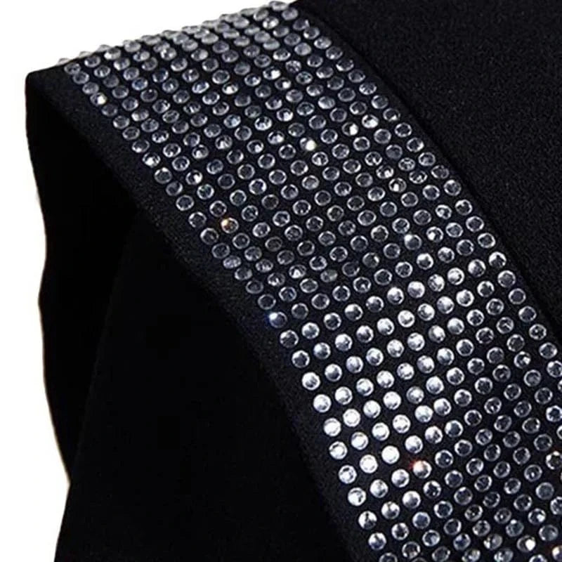 CHICEVER Patchwork Diamond Notched Collar Long Sleeve Blazer Jackets For Women 2023