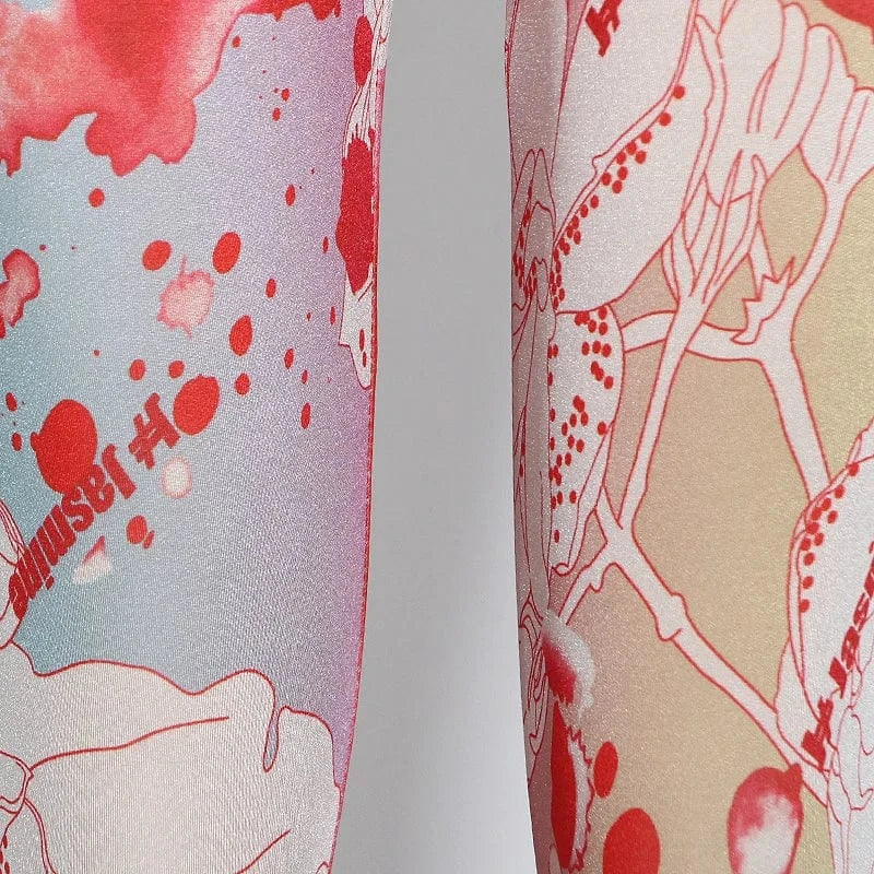 CHICEVER Printed Women'S Pants High Waist Full Length Skinny Cotton Pants For Women