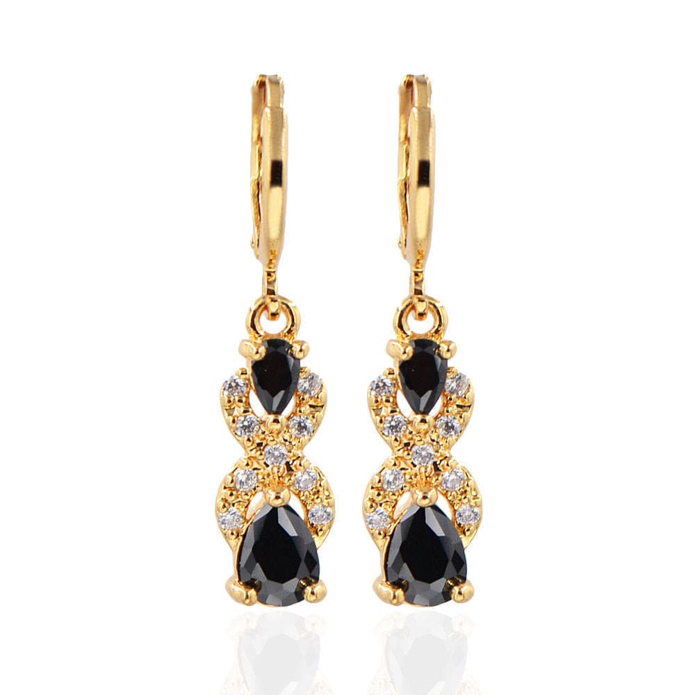 China Earrings CLASSIC Alloy Zircon Drop Earrings Stud Earrings Fine Jewelry Earring for Women Pink Party Jewelry Copper Alloy