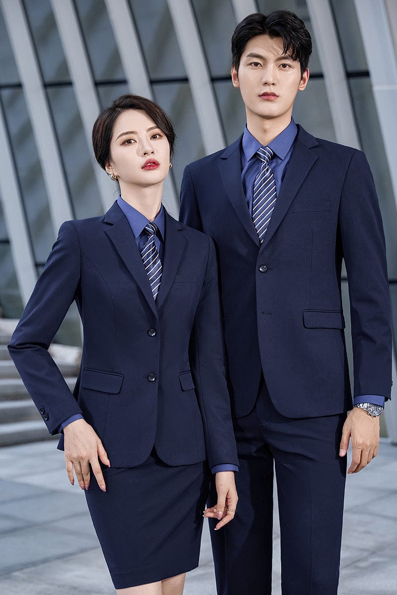 China Factory OEM 3 Piece Suit Wholesale High-quality Business Suit Formal Office Work Gray Blue Black Blazer Set