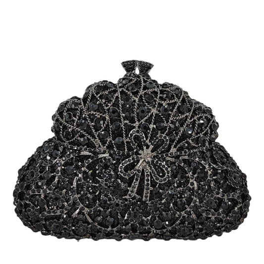 China Factory Wholesales Women Evening Party Hollow Out Diamonds Crystal Evening Clutches Rhinestone Wedding Handbags