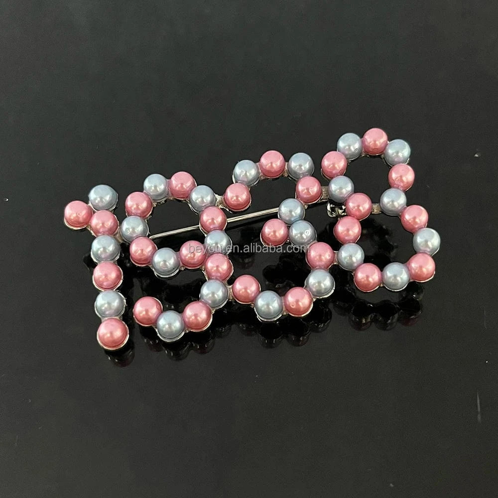 classic / 1891 / Other Customized Greek Sorority Organization Symbol Digital 1891 Pearl Brooches Fashion Brooch Jewelry Gift for Ladies Dropshipping