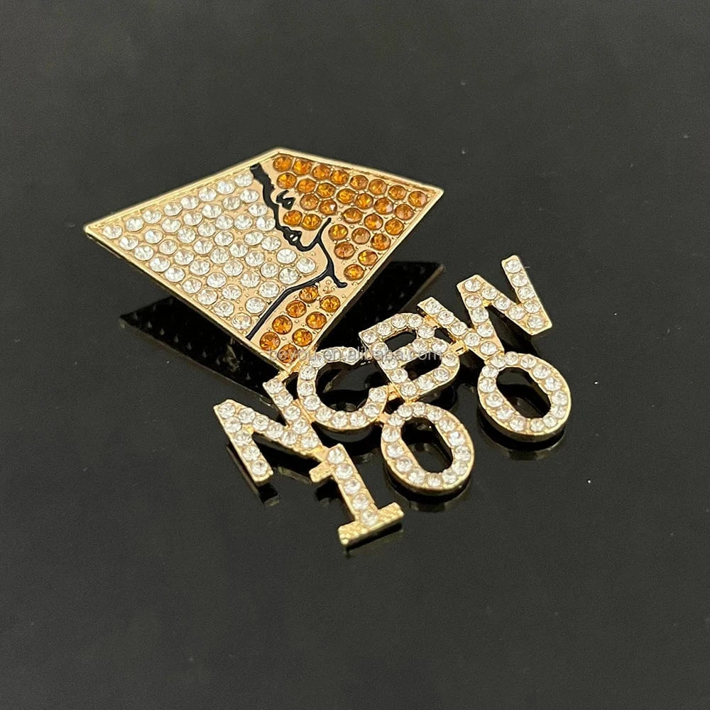 classic / 1922-2022 / Other High Quality Stylish Party Crystal Women 1922-2022 Lapel Pin Sigma Gamma Rho 100 Years Golden Plating Brooches Jewelry