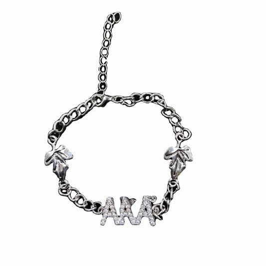 classic / 19CM / maple Pink Green Sorority Custom Handmade Maple Alphabet Charm Bracelets