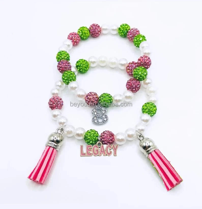 classic / 19CM / Pink green Pink Green Chatoyant Stone Bling Maple Enamel Rhinestones Pendant Elastic Bracelet Jewelry For Girl Women Gift