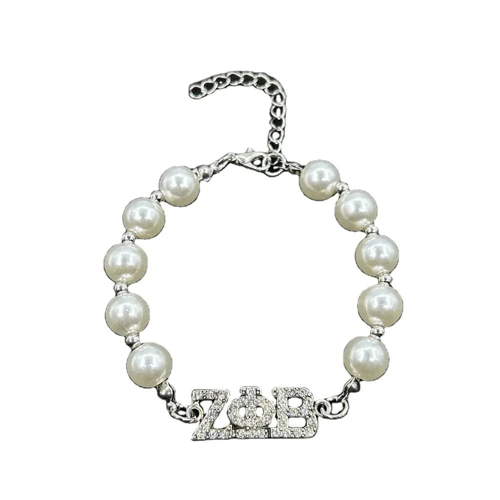 classic / 19CM / zpb Custom Handmade Silver Color Chain Pearl Beaded Bracelet Elegant Adjustable Female Niche Design Bangle Girls Accessory Jewelry