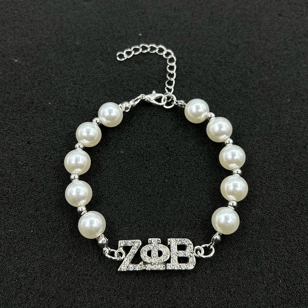 classic / 19CM / zpb Custom Handmade Silver Color Chain Pearl Beaded Bracelet Elegant Adjustable Female Niche Design Bangle Girls Accessory Jewelry