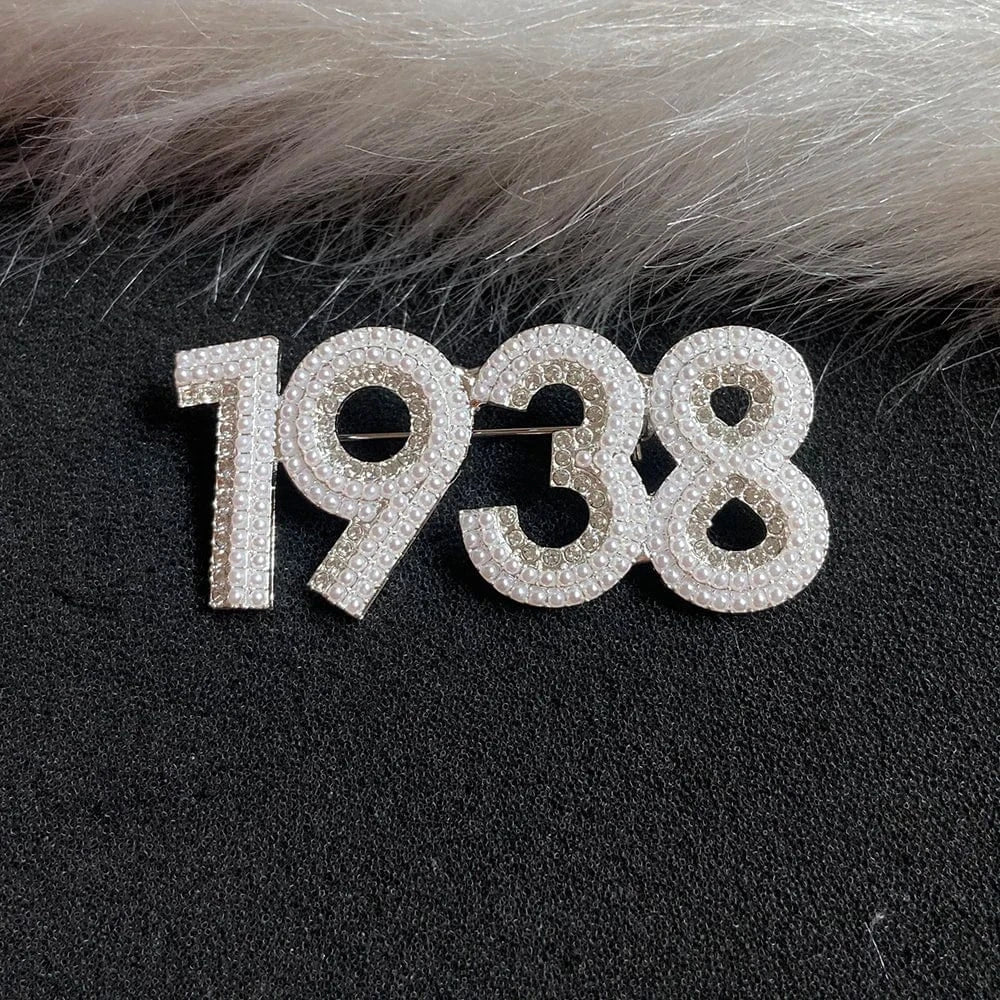 classic / 3 layers / Other Greek Sorority Jack&Jill Sisters Three Layers Pearl Brooch 1938 Gift Brooch for Women