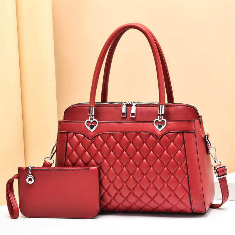 Classic Ladies Diamond Tote Bag  Large Capacity Leather Waterproof Shoulder Crossbody handbags Factory Wholesale woman Handbag