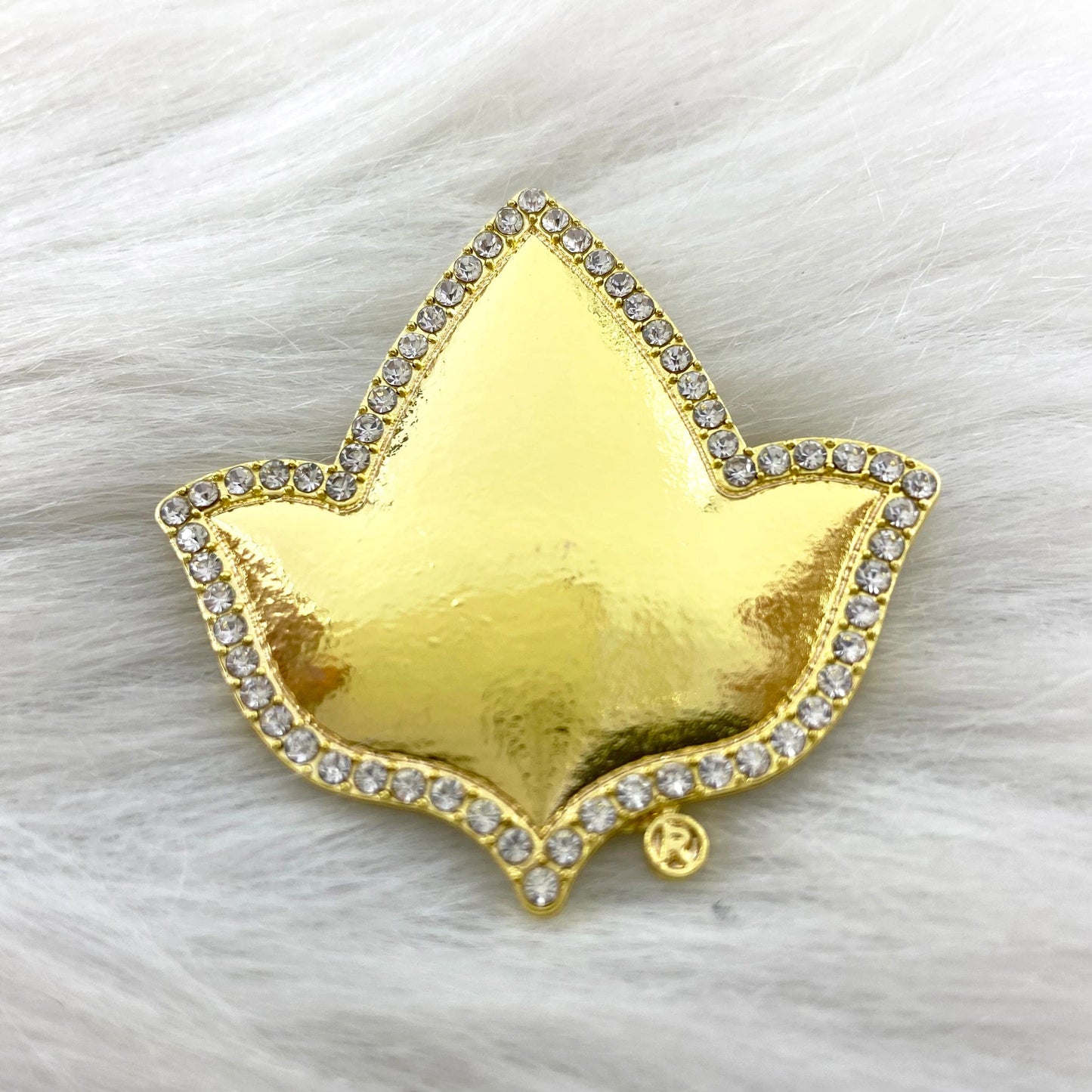 classic / rhinestone / Gold Plated Pink Green Sorority Gold Plated Crystal Pearl Ivy Brooch Fitting Necklace Jewelry