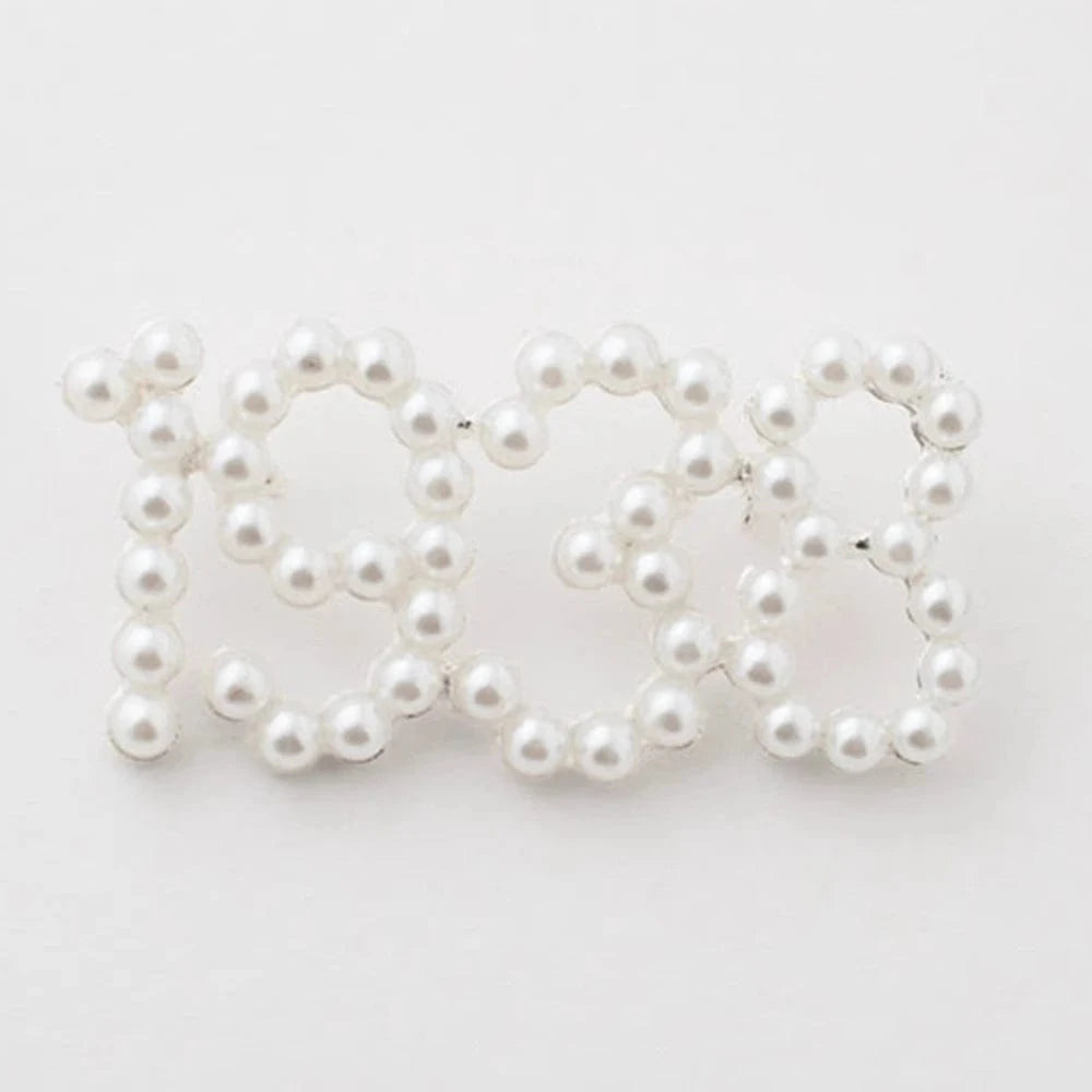 classic / White pearl / Other Greek Sorority Jack&Jill Sisters Three Layers Pearl Brooch 1938 Gift Brooch for Women