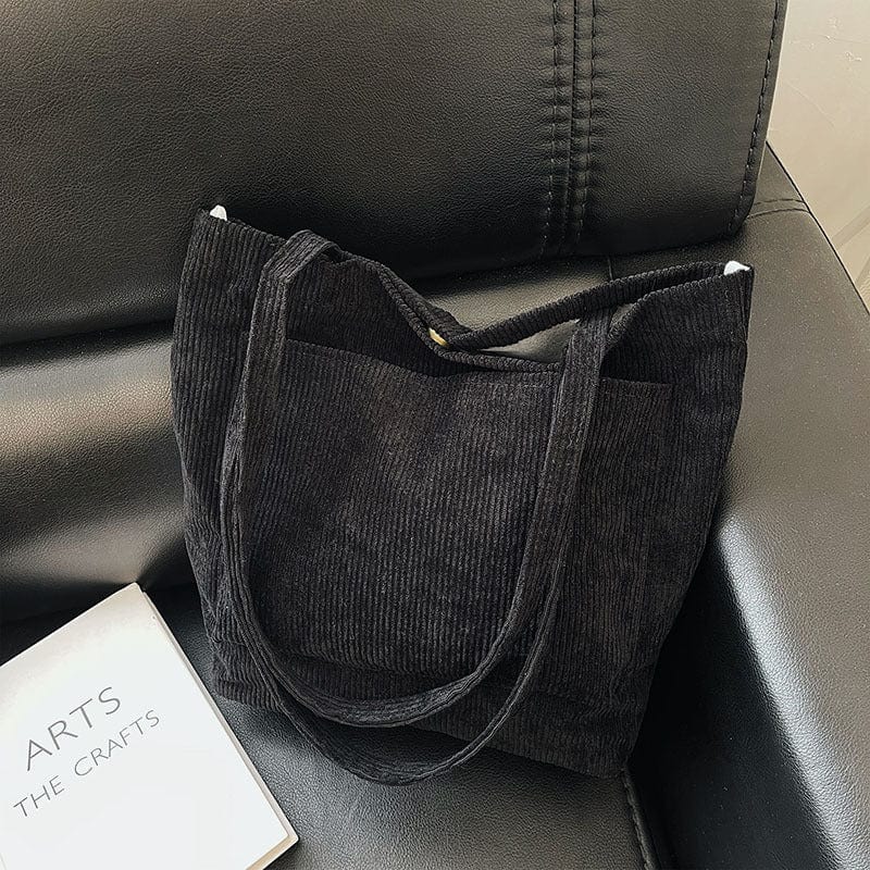 Cloth Fabric Handbag Solid Casual Tote Ladies Eco Shopping Bags korean canvas tote bag corduroy