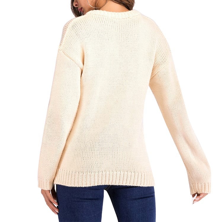 Clothing Suppliers Wholesale OEM Tailored Women's Loose Crochet Openwork Sweater Pullovers