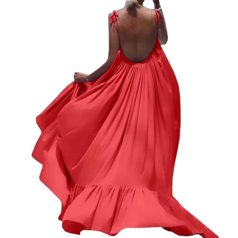Clothing Vendors Fashioning Summer Sleeveless  Color Non-sliping Dress Plus Size Dress Skirts