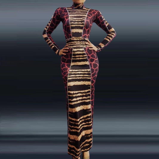 Clothing Wholesale Price Shiny Sequins Night Club Dresses Sexy Women Special Pattern Gorgeous Elegant Women Evening Gowns