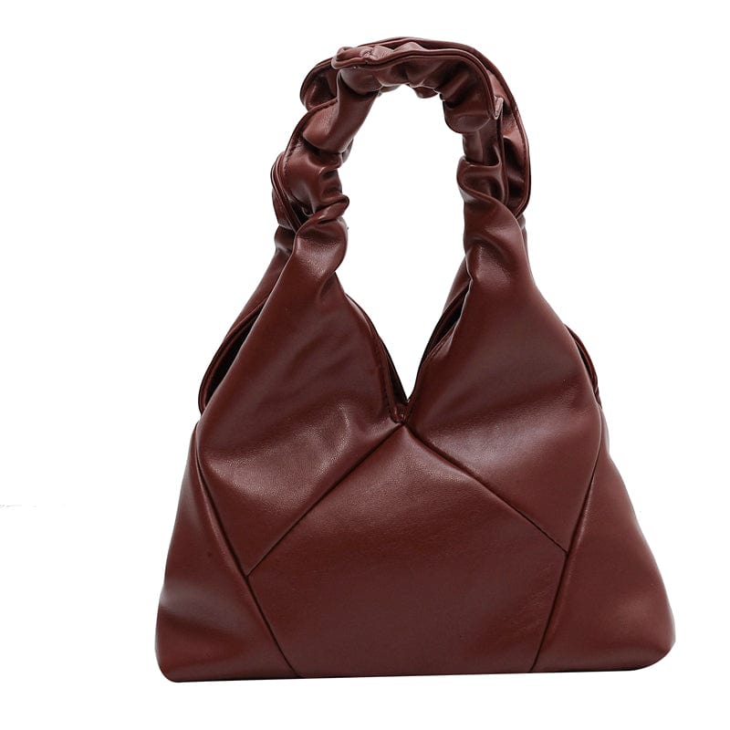 Coffee 2022 Trendy Fashion Designer Leather Tote Pleated Handbags Wholesale Crossbody Purses for Women Shoulder Bags