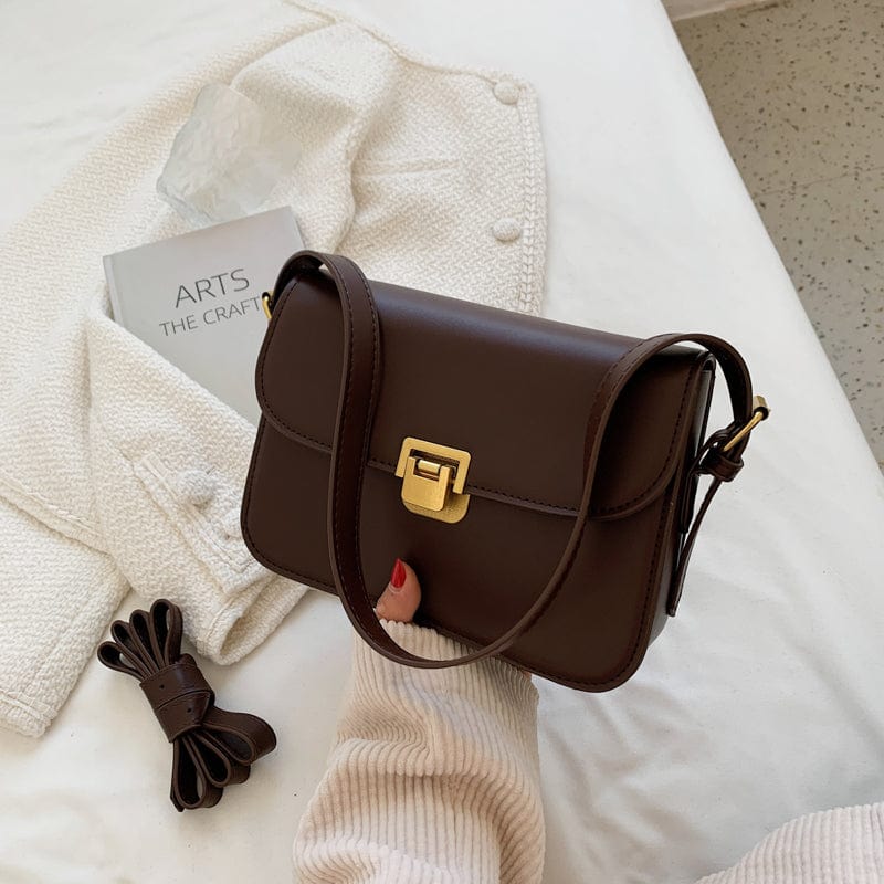 Coffee Trendy Fashion Designer Purses Flap Bag Leather Handbags for Women Luxury Wholesale Vendor