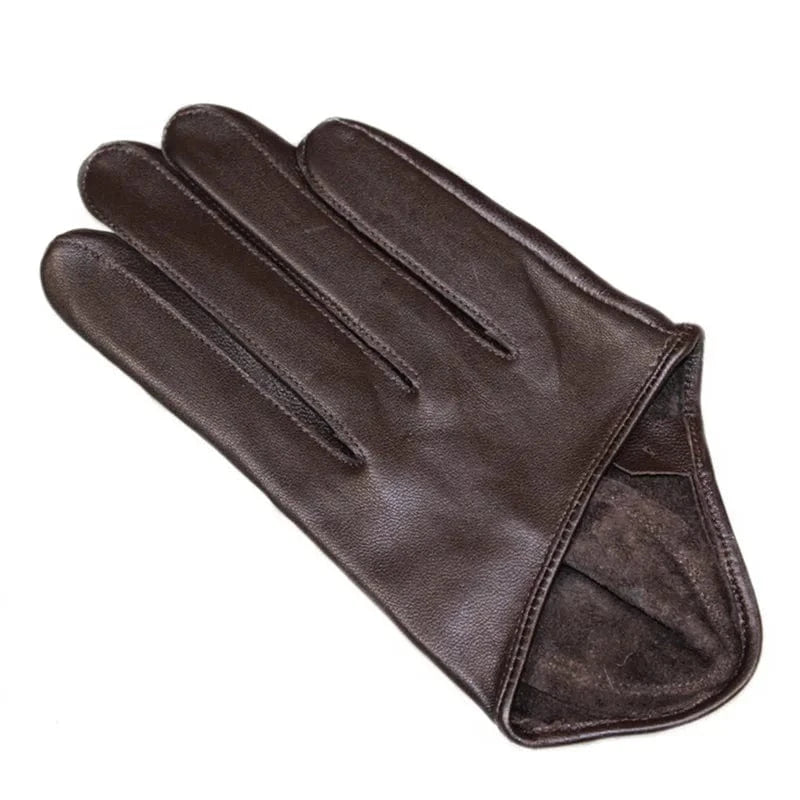 Coffee Wholesale sheepskin leather party dress texting women sex gloves