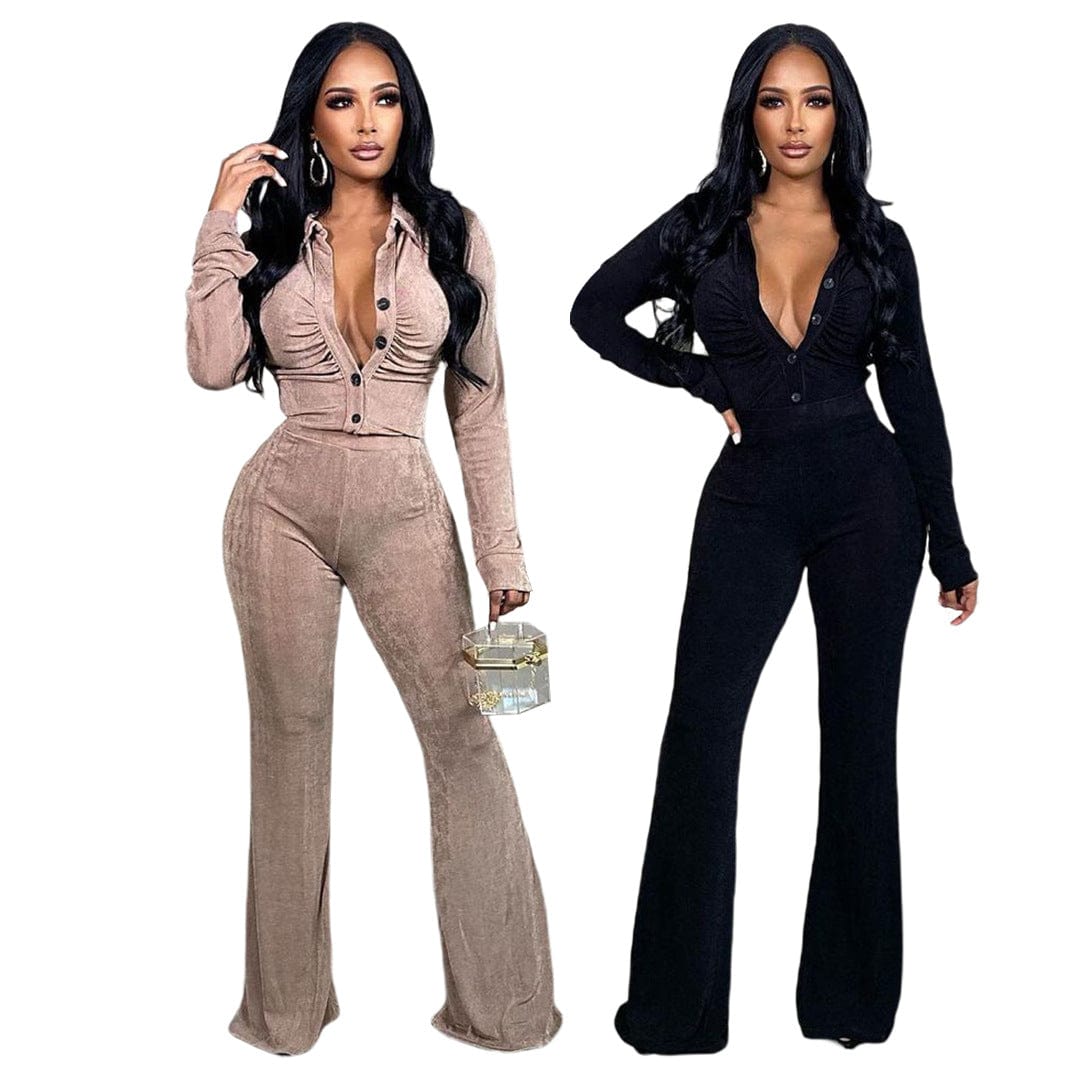 Coldker Autumn Winter Women Outdoor Casual Sports Solid Velvet Two Piece Set Top and  Pants Tracksuit Sweatsuit Outfits