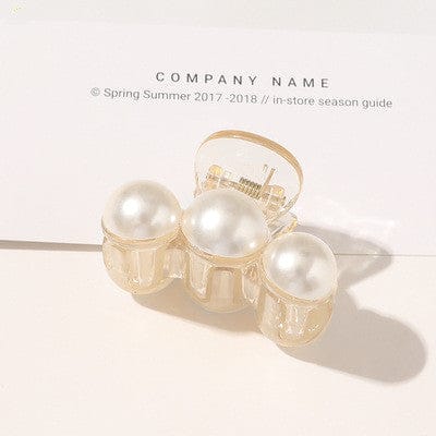 Color  13 LWI60278 Montantes Pendientes Simple Elegant Jewelry Hair Clips Clear Transparent Acrylic Pearl Claw Clamps For Girls Ladies