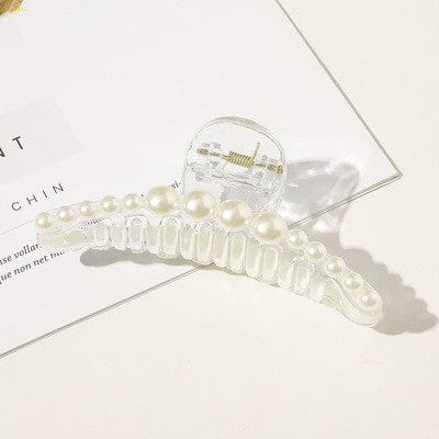 Color  7 LWI60278 Montantes Pendientes Simple Elegant Jewelry Hair Clips Clear Transparent Acrylic Pearl Claw Clamps For Girls Ladies