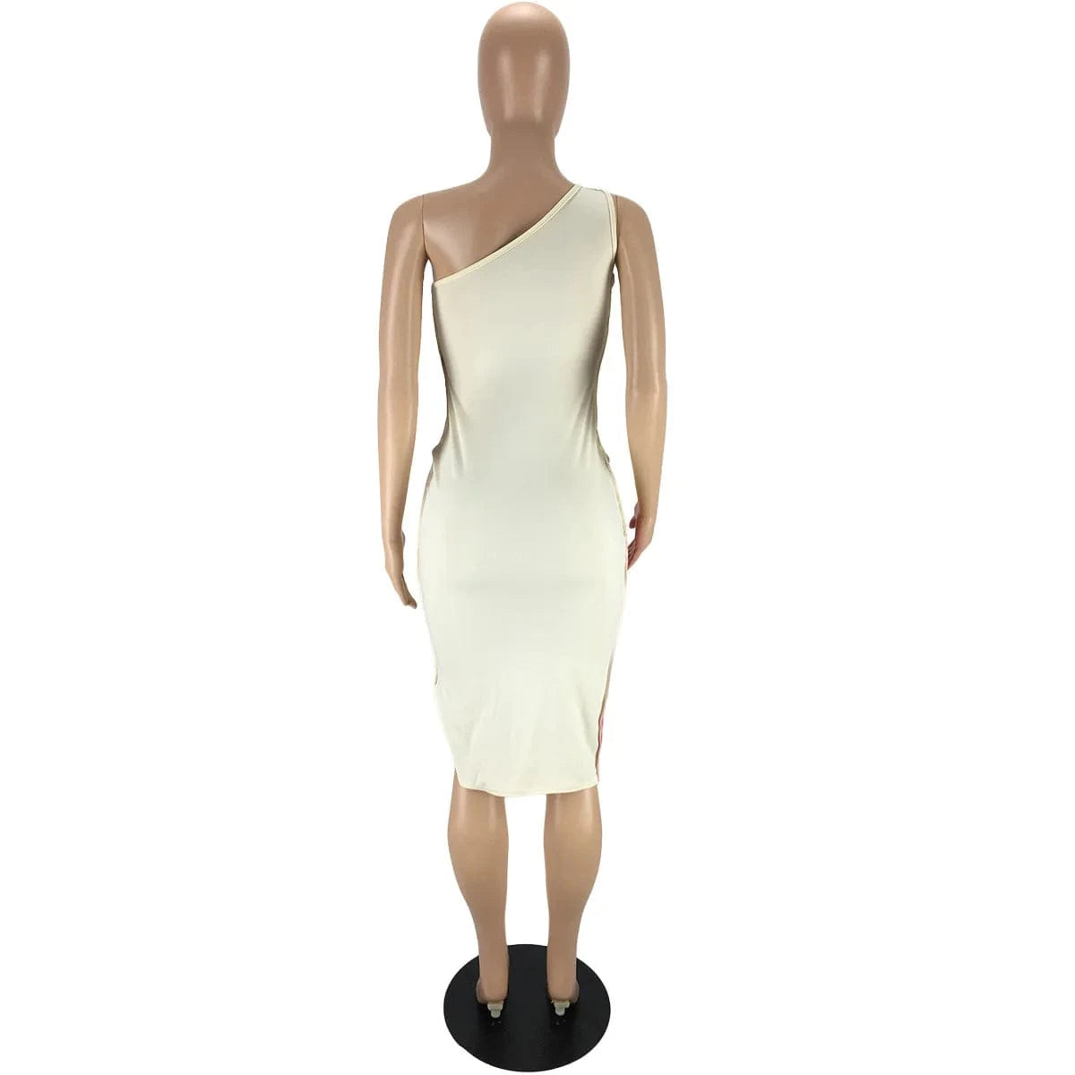 Color Patchwork One Shoulder Ladies Short Dress Irregular Club African Sexy Nightclub Sleeveless Summer Casual Dresses Women