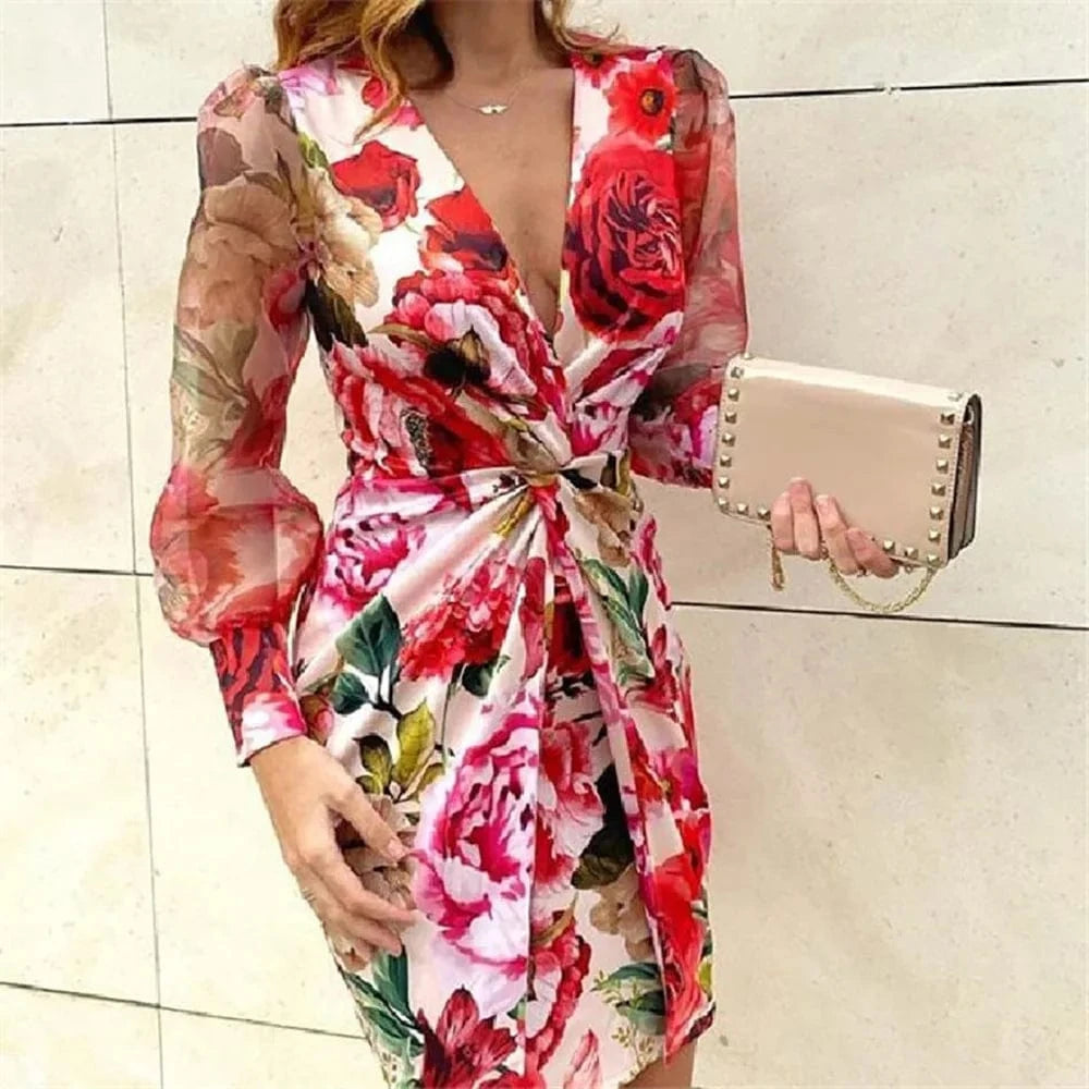 Concise design Women Black Casual Velvet Pearl Yarn V-neck Slit Lace Knee Length Wedding Dress