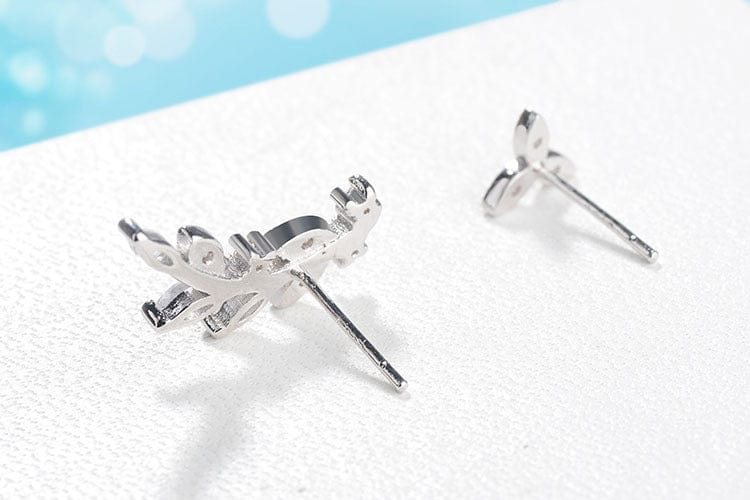 Copper White gold plated New Vintage Leaves Earrings for Women Beautiful Tree Leave Earrings or Like Feather Earrings Ear Clip