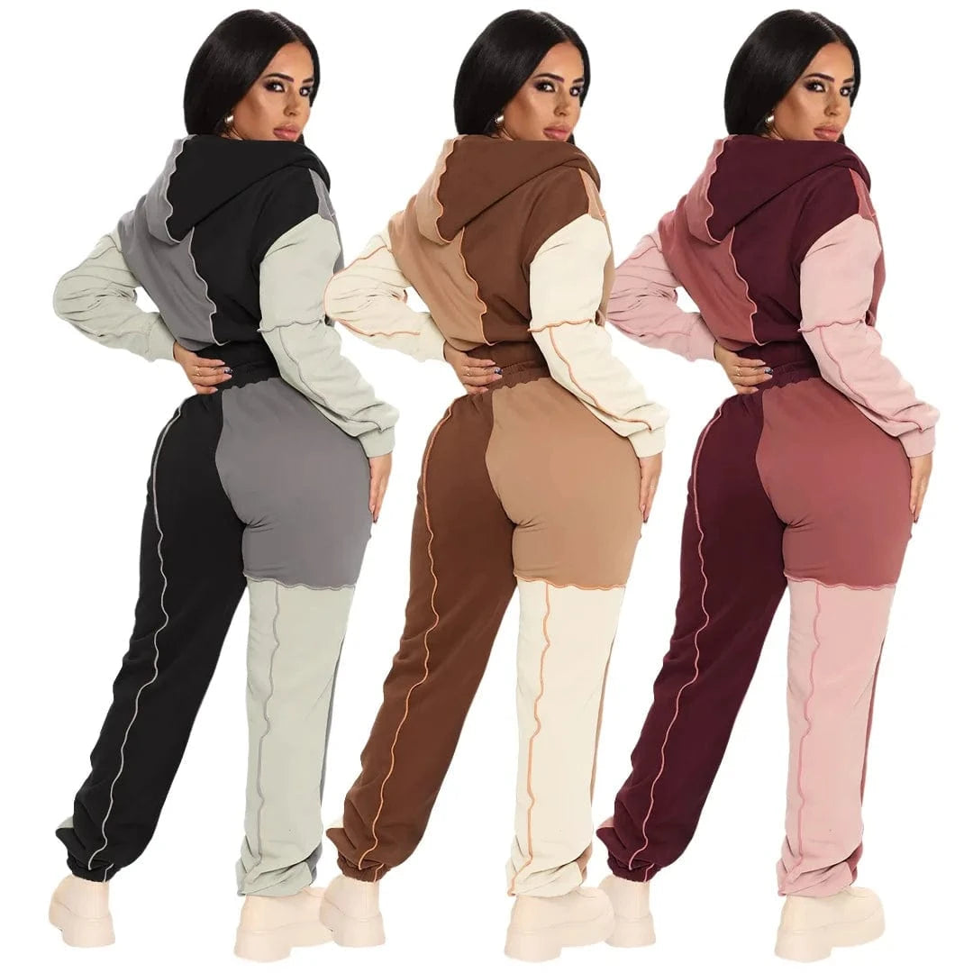Cotton Jogger Sets Women Thick Woman Jog Suit Track Suit Sports Matching Sweat Set Thick Material 2pc Winter Sets