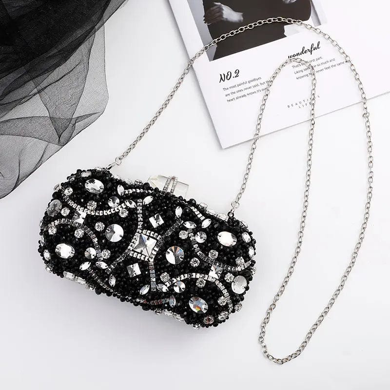 Creative Bead Embroidered Lady Inlaid With Diamond Bullet Holding Famous Ladies European And American Aristocratic Evening Bag