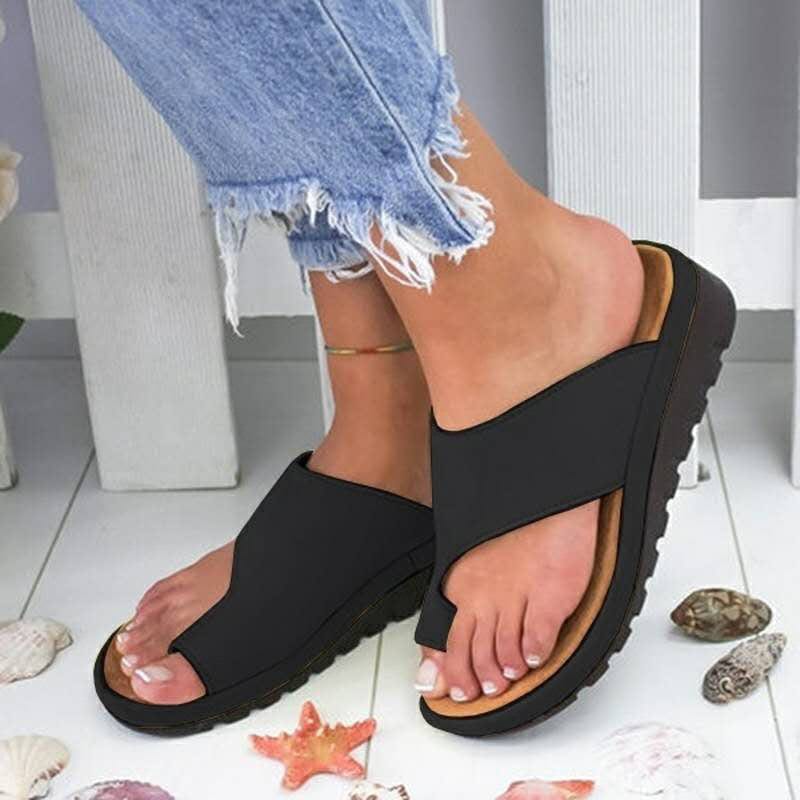 Cross-border new products large size sandals women's thick bottom women's set-toe sandals and slippers