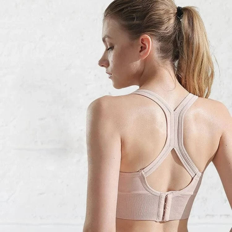 Cross Hollow Beauty Back Wirefree Fit Sujetador Deportivo Running Fitness Yoga Bra Seamless Open Back Sports Bras For Womens