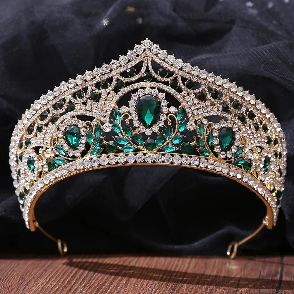 Crystal Wholesale Crown Princess Pageant Wedding Bridal Bride Queen Crown&Headpieces Miss World For Girl Crowns