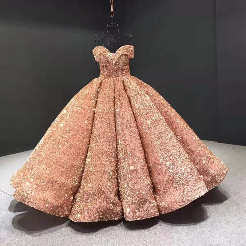 custom / gold RSM66991 high quality v neck off shoulder prom dresses dubai evening gowns dresses turkey