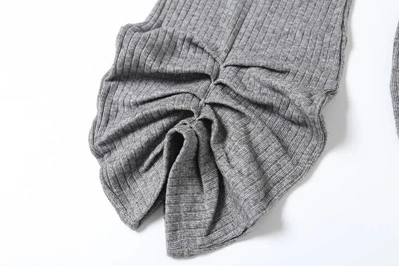 Custom High Quality Women Rib Trousers Office Slim Pile Up Flared Pants Elastic Waistband Female Trousers Women Joggers Pants