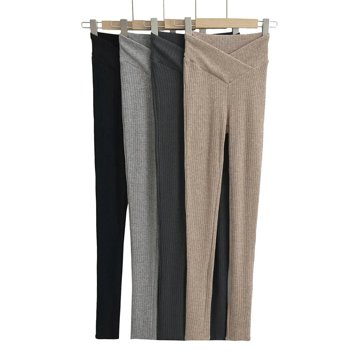 Custom High Quality Women Trousers Office Slim Pants V Waistband legging Women Joggers Pants