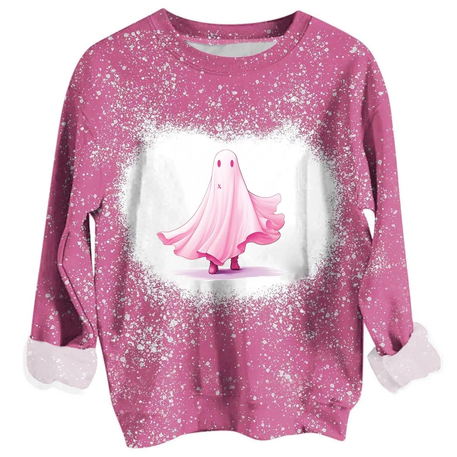 custom Hollamas digital printing sports long sleeve women's leisure fashion all over print crewneck sweatshirt