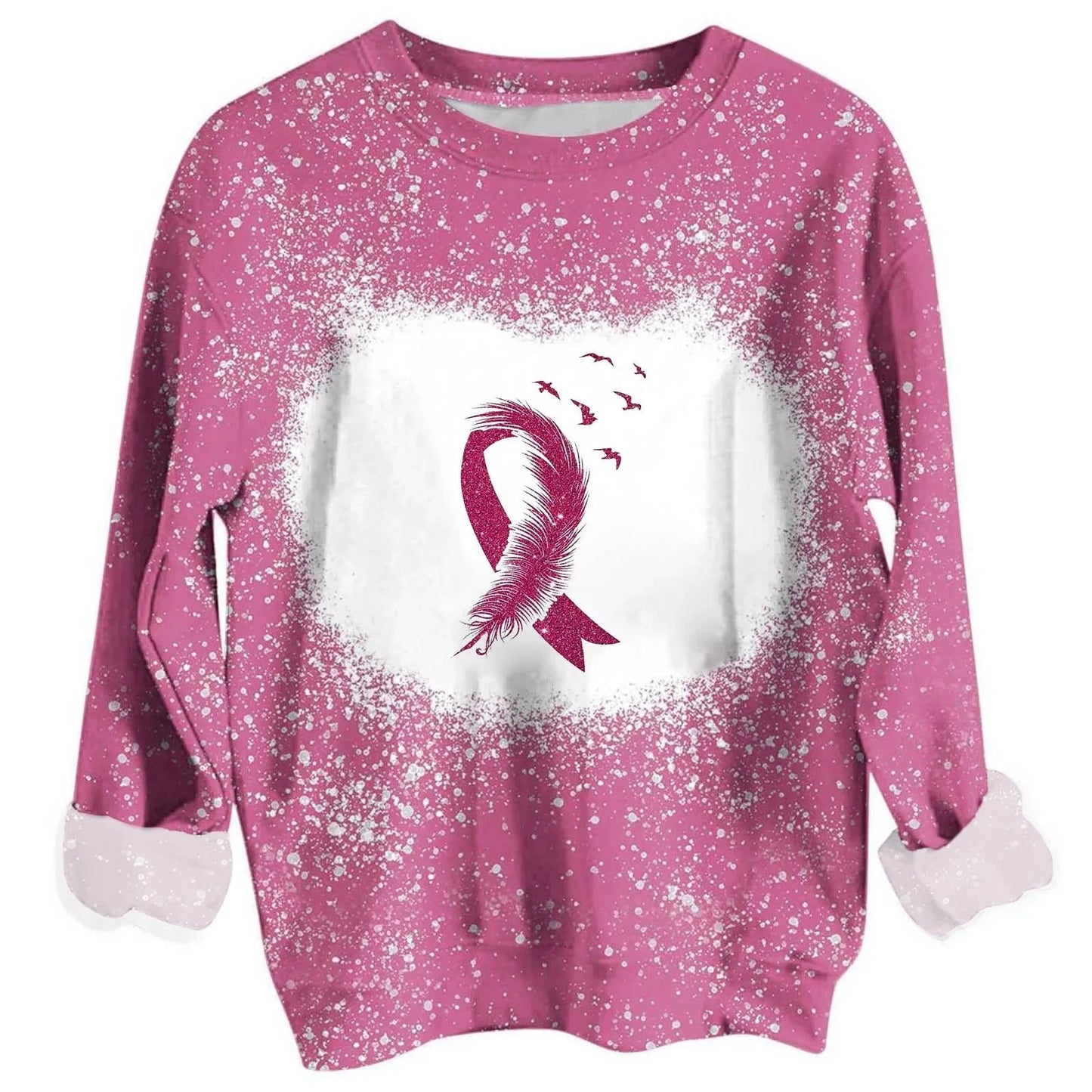 custom Hollamas digital printing sports long sleeve women's leisure fashion all over print crewneck sweatshirt