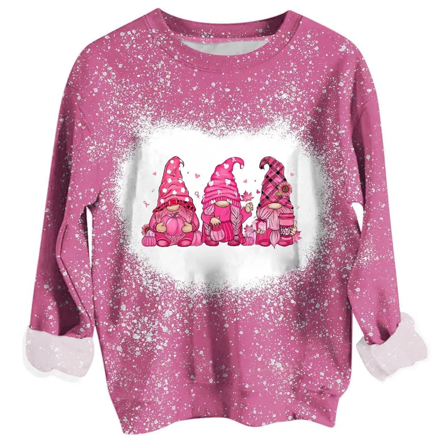 custom Hollamas digital printing sports long sleeve women's leisure fashion all over print crewneck sweatshirt