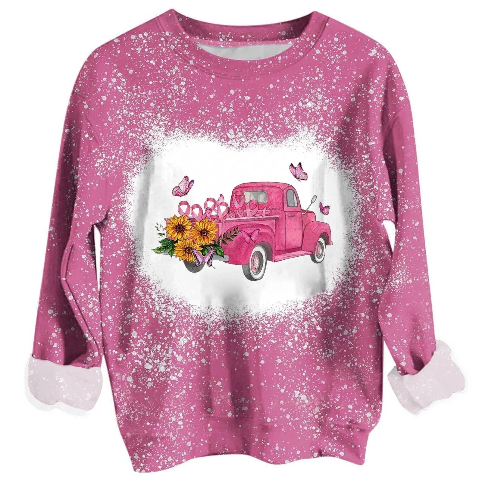 custom Hollamas digital printing sports long sleeve women's leisure fashion all over print crewneck sweatshirt