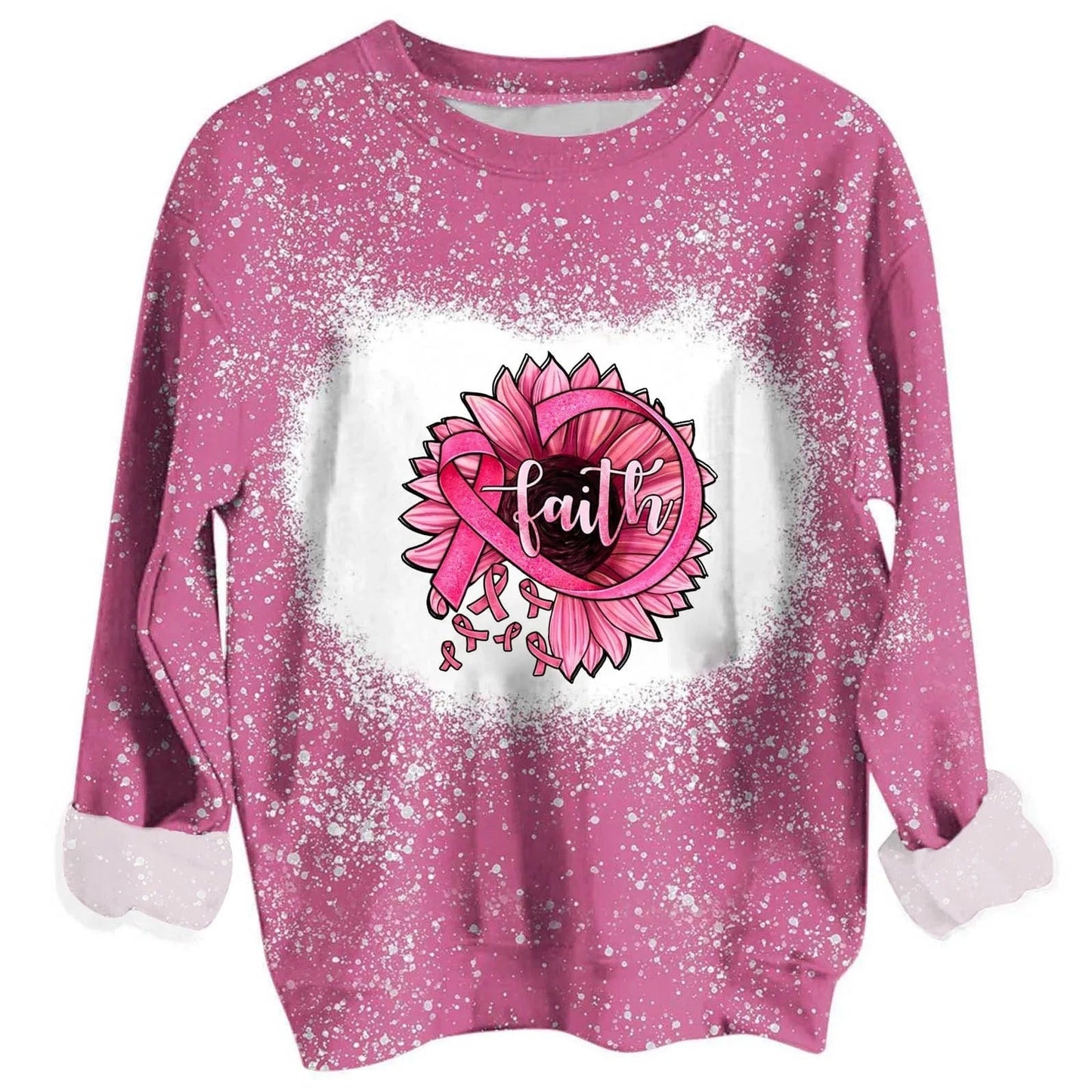 custom Hollamas digital printing sports long sleeve women's leisure fashion all over print crewneck sweatshirt