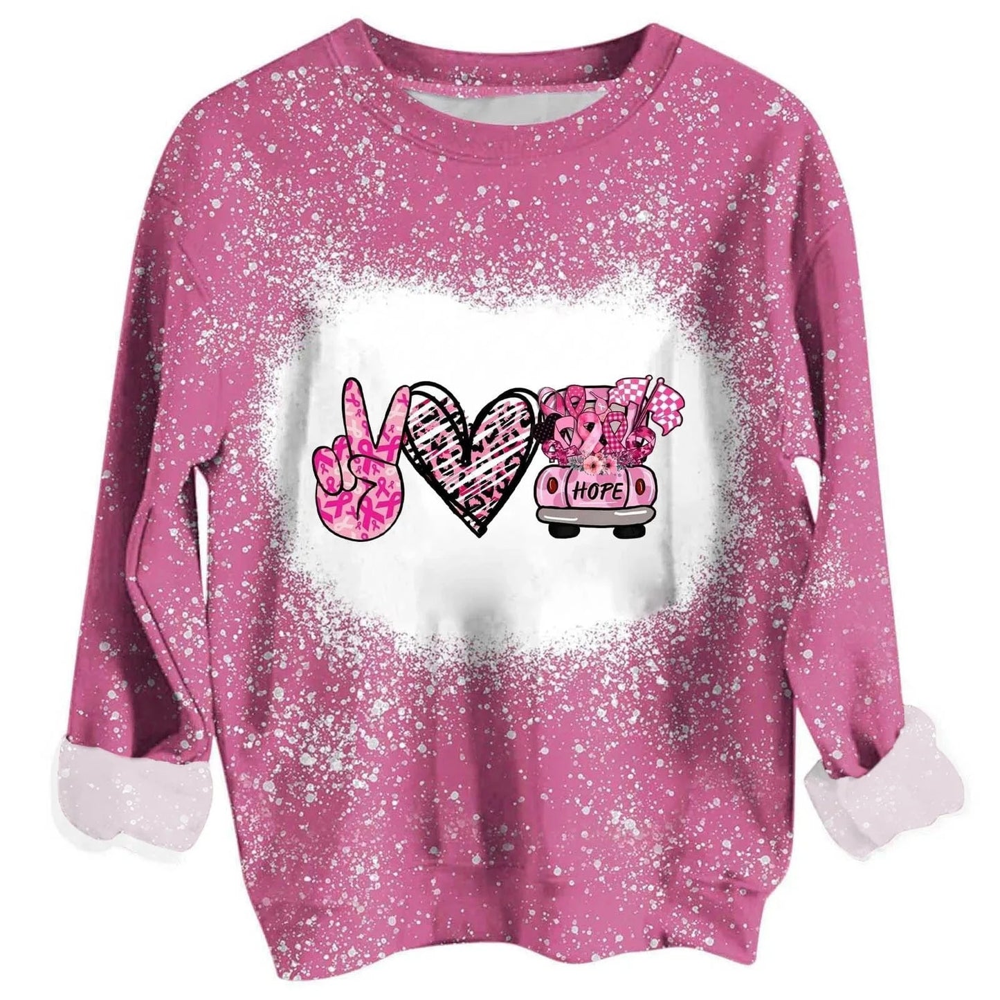 custom Hollamas digital printing sports long sleeve women's leisure fashion all over print crewneck sweatshirt